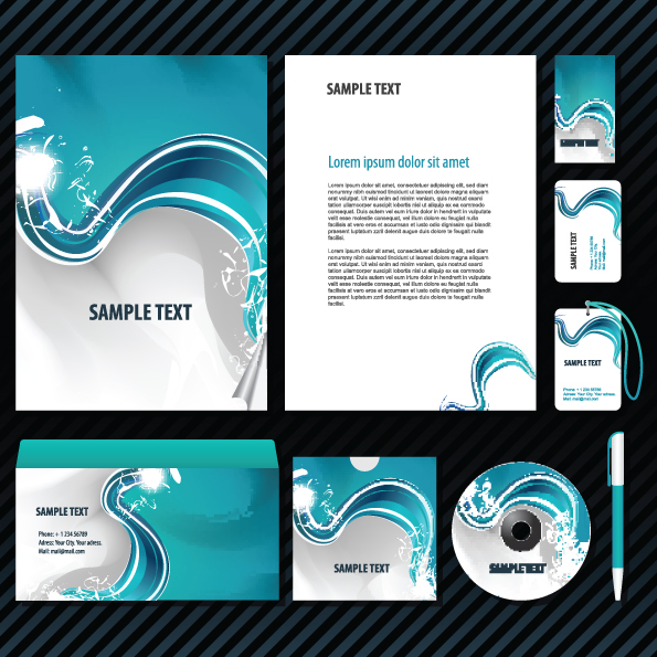 free vector Dynamic themes simple vi template vector